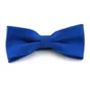 Bow Ties Solid Bowtie Men Classic For Business Luxury Groom Wedding Shirt Dress Accessories Cravat med presentförpackning