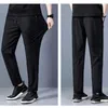 Men's Suits Men's L-8XL Summer Man Business Pants Ice Silk Quick Drying Elastic Straight Male Trousers Dress Office Formal Plus Size