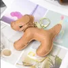 Fashion Bear Designer Key Buckle Bag Car Keychain Handmade Leather Animals Keychains Man Woman Purse Bag Pendant Accessories 16 St262y