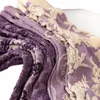 Chaussettes bonneterie 5 paires/ensemble chaussettes pour femmes violet Vintage Floral mode européenne américaine rue chaussettes mi tube automne chaussettes rétro cour chaussettes 3D 230616