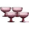 Autres Bols En Verre De Crème Glacée Verres Colorés Grand Dessert Diamant Vintage Avec Pieds Sundae Snack Tasses Pour Ferme Vacances Goutte Dh6Fi