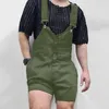 Men's Tank Tops Men's Solid Color Button Design Casual Fashion Suspenders。大きくて背の高いスポーツツイルパンツ