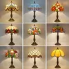 Lámparas de mesa de estilo Mediterráneo Restaurante Bar Cafe de vidrio de color pequeño accesorios de iluminación de vidrio decoración del hogar Lámpara Tiffany