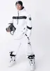 New style ski suit Personalized splicing men's suit Thickened waterproof windproof Snowboarding pants loose