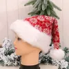 Nouveau Nouvel An Père Noël Chapeau De Noël En Peluche Épaissir Tissu Adulte Chapeau De Noël Chapeau De Père Noël Pour Joyeux Noël Festival Fête Fournitures