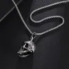 Подвесные ожерелья личность мода из нержавеющей стали колье черепа панк -вечеринка подарки для мужчин и женщин