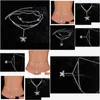 Buik Kettingen Mode Vlinder Taille Shain Voor Vrouwen Y Bikini Strand Lichaam Sieraden Sier Kleur Glanzende Kristallen Ketting Jeans Drop De Dhgarden Dhlsl