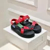 Lüks Tasarımcı Sandalet Bayanlar Erkekler Strappy Sıradan Ayakkabı Platform Naylon dokuma bezi Roman Balıkçı Saman Sandalet Kabartmalı İşlemeli Sicim Alt Loafers
