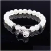 Beaded Luxury Crown Blasting Crystal Bracelet 8Mm Mannen En Vrouwen Elastic Charm Sieraden Womens Mens Gift 12Psc Drop Delivery Armbanden Dhaii