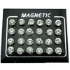 Charm 12 Pair/Lot 4/5/6/7Mm Round Crystal Rhinestone Magnet Stud Earring Puck Women Mens Magnetic Fake Ear Plug Jewelry Drop Deliver Dhbsf