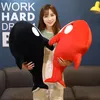 Animali di peluche farciti Nice 6080cm Squalo nero e rosso Giocattoli Big Killer Whale Doll Orcinus Orca Sea Regalo di compleanno per bambini 230617