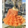 Mädchen Kleider Süße Pailletten Festzug Kleider Für Weihnachten Tutu Mädchen Blume Elegante Puffy Sleeve Kleid Ball