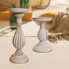 Candle Holders Wood Holder Candlestick For Home Decor Wedding Room Decoration Ornament Boho Vintage Pillar Floor Romantic