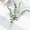 Fleurs séchées 10 pièces plantes artificielles feuilles d'eucalyptus en plastique Bouquet de mariage maison jardin pour chambre décoration de noël automne