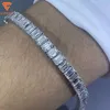 Hip Hop Tennis Armband Sieraden 925 zilver met baguette Moissanite Diamonds kan op maat slagen voor de diamanten testarmband