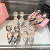 Luxury high heels designer women Dress Shoes womens Heart heel summer sandal Bow sandals party wedding dance shoe