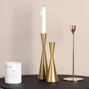 Candle Holders 3 PC/set Metal Gold Plated Wedding Party Vintage Candlestick Home Decor Christmas