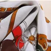 Scarves 2023 Silk Scarf Small Square Female 70cm Fine Twill Stewardess Printing Gift Custom