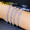 Hot Vvs Moissanite Cuban Bracelet Pass Diamond Tester Silver Hip 6mm 8mm Iced Out KOYT