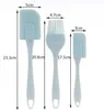 New 3 Pieces Kitchen Silicone Cream Butter Cake Spatula Mixing Batter Scraper Brush Butter Mixer Scraping Knife Oil Brush Cake Brush