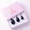 Massage Egg Borrerade naturliga obsidian yoni ägg trollstav kvinnor kegel övare jade massager vaginal muskler åtdragande bollhälsovård verktyg