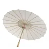 Parapluie en papier blanc Mini artisanat chinois Parasols de mariage nuptiale 20-60cm Parapluies en papier avec manche en bambou
