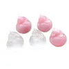 Ganska naturlig klar kvarts sömnkattskulpturdekor Reiki Healing Pink Crystal Rose Quartz Gemstone Animal Pet Memorial Staty Figur Meditation Collection