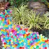 Decorazioni da Giardino 50/100 Pz Gemme Grani di Ghiaccio Pietre Piccole Colorate Gioielli in Acrilico Scrigno del Tesoro Cristalli Schiacciati Fingere Diamanti Giocattolo