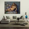 Impressionistische Leinwandkunst, Leda und der Schwan, 1882, handgefertigt, Paul Cezanne, Gemälde, Landschaftskunstwerk, moderne Wohnzimmerdekoration