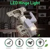 Nouveau 5/10 pièces LED armoire charnière veilleuse capteur lumière pour cuisine salon chambre armoire placard placard porte lampe