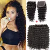 Hair Bulks Deepwave Bundles With HD Transparent Frontal 12A Bresilienne Tissage Unprocessed Human 3 Closure 230617