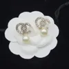 Merk Classic Charm CC Earring Luxe Crystal Pearl Oorbellen voor Vrouwen S925 Silver Fashion Designer Oorbel Sieraden