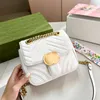 8 couleurs Cross Body bag Marmont luxes Designer épaule pochette seau fourre-tout Vintage sacs à main hobo dame sacs à main femmes hommes peau de vache rabat chaîne portefeuilles pochettes