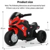 Motocicleta elétrica infantil de 2 a 6 anos Brinquedo recarregável com música e luzes Brinquedos infantis triciclo patinete