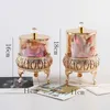 Storage Bottles Vintage Glass Tanks Candy Bar Jar Candle Holder Metal Organizer Can Jewelry Box Home Decoration Container