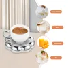 Servis uppsättningar solros koppar keramiska kaffekoppar dekorativa mugg hushåll hem dryck keramik personlig kontor känslig mjölk
