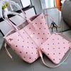 Sacolas de compras dupla face de 2 peças, bolsas femininas masculinas, carteiras de ombro, embreagem de fim de semana, bolsa de luxo, bolsa de couro crossbody, bolsa de trabalho