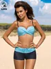 Tvådelar kostymer kvinnors badkläder ankomst push up bikinis bandeau underwire two piece badkläder retro vintage shorts ruched baddräkt sommarstrand biquini 230616