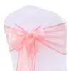 Sashes Organza Chair Sashes 100pcslot Chair Bows Wedding Chair Chair Cover Partyイベントバンケット装飾のための結び目の装飾チェアバンド230616