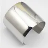 Bangle 316L Stainless Steel Jewelry Plain Silver color Wide Open Cuff Bangle Bracelet Women 230616