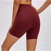 Fashion-yoga kort genom hög midja kvinnor yoga shorts solid sport gymkläder byxor leggings elastisk fitness lady yoga kort