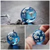 Pendant Necklaces Blue Sky White Cloud Chain Necklace Resin Ball Moon Jewelry Drop Delivery Pendants Dhryr