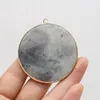 Pendentif colliers pierre naturelle breloques ronde eau Flash Labradorite cristal pour la fabrication de bijoux bricolage boucles d'oreilles accessoire