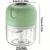 1pc Tritatutto per alimenti Mini Tritatutto elettrico Tritacarne Tritacarne Macchina per schiacciare l'aglio Robusto Durevole Zenzero tritato Tritatutto per verdure Utensile da cucina-100Ml