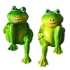 Decorative Objects Figurines 2PcsSet Cute Resin Sitting Frogs Statue Outdoor Garden Store Decorative Frog Sculpture For Home Desk Garden Decor Ornament 230616