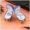 Jewelry Boxes 1 Piece Lovely Baby Carriage Veet Box Ring Gift Holder Case For Earrings Necklaces Bracelets Display Drop Deli Dhhs4