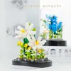 Blöcke Blume Topf Bausteine Modell Rose Chrysantheme Bouquet Gärten Romantische Kit Montage Spielzeug Mädchen Geschenke R230701