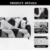 Stollekläder Geometry Plaid SOFA Cover SlipCovers Stretch Soffa Covers för vardagsrum ELASTISK SOCH COUCH COVER SOFA THEGE 1234-SEATER 230616