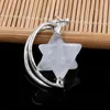 Hanger Kettingen FYSL Verzilverd Wire Wrap Star Point Vele Kleuren Quartz Stone Transfer Lucky Gift Klassieke Stijl Sieraden