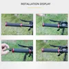 Bike Handlebars Components PE Rubber MTB Grips Alloy Cuffs Bilateral Lock Bicycle Handle Grip Antiskid Cycling Handlebar Sleeve BMX Accessories 230617